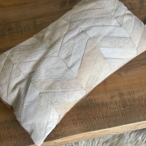 Leather & Suede Toss Cushion - Picture 2 of 3